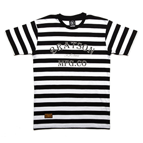 Stripe MFG.COT-Shirt BLACK/WHITE